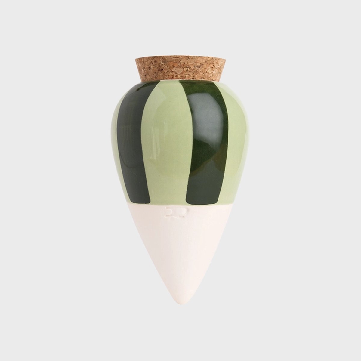 Bewatering Olla - Groene Strepen - Terra Cotta - Bewatering - Keramiek & Terra Cotta - Waterdruppelaar - Bewateringsbol voor Planten - Druppelsysteem - Moestuin - Tuinieren