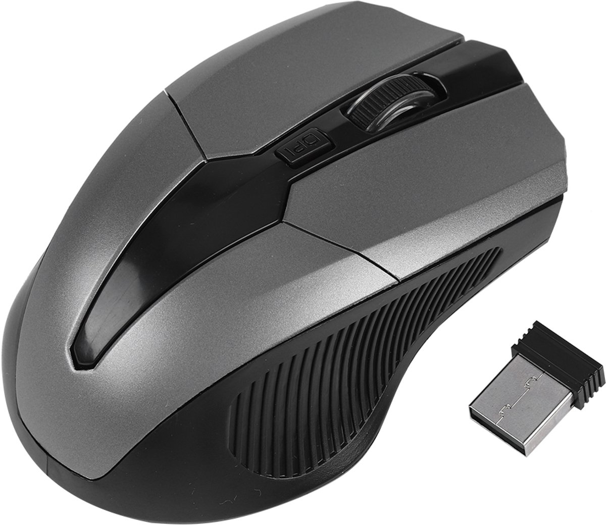 Vitdipy - Muis Draadloos - Muis Laptop - Links en Rechtshandig - Ergonomisch Ontworpen -Computermuis - 500-1000 DPI - Extra Stil - Grijs