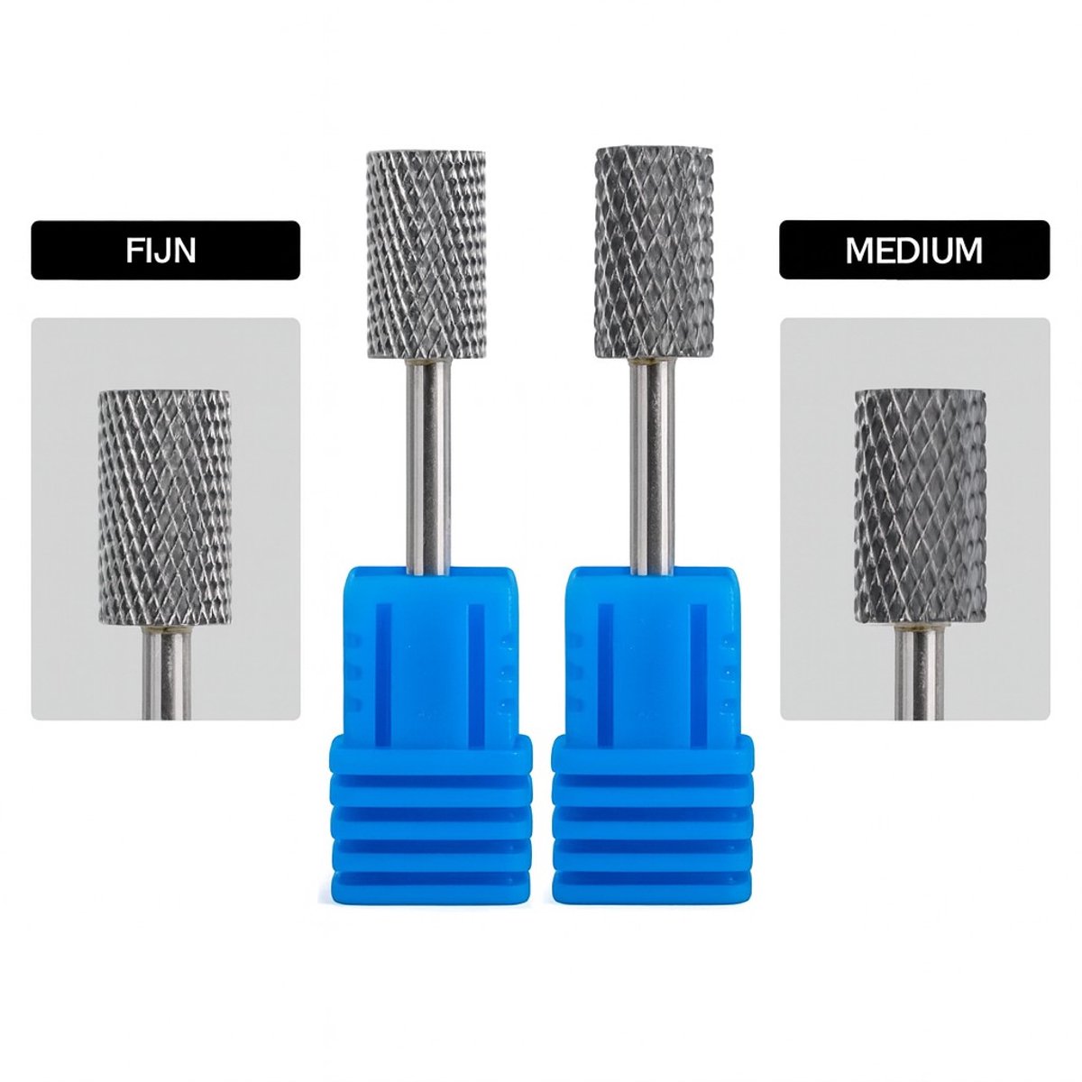 Goodbitz® - Bitjes Nagelfrees - 2 stuks - Flat Head Bit - Bitjes set - Bitjes nagelfrees - Bitjes nagelfrees Tungsten - Nagelbitjes - Opzetstukken nagelfrees