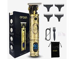 arash® Professionele Tondeuse Mannen - Premium Draadloze Haar- en Baardtrimmer - Innovatief, Stil & Krachtig - Geavanceerd Design - Compleet met Oplaadblok & 5 Opzetstukken
