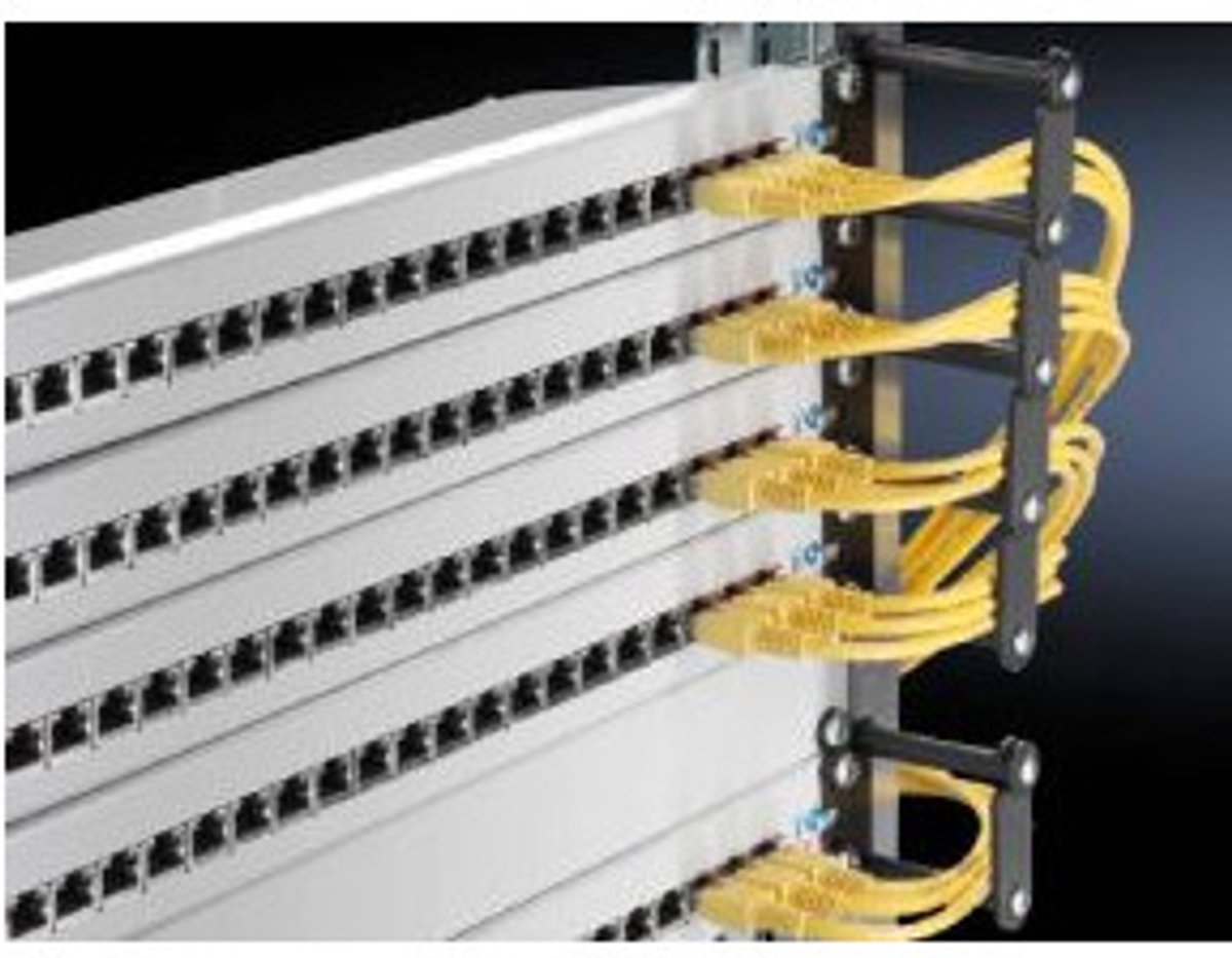 Rittal 7111.214 19 inch Kabelgeleiding voor patchkast 1 HE Zwart