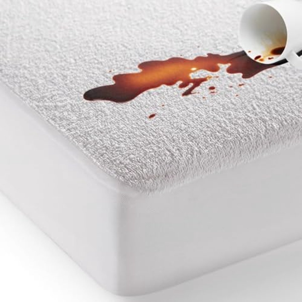 Image of 100% Waterdichte Super King Matrasbeschermer met Terry Top - Extra Diepe 30cm Rok - Absorberend en Machinewasbaar