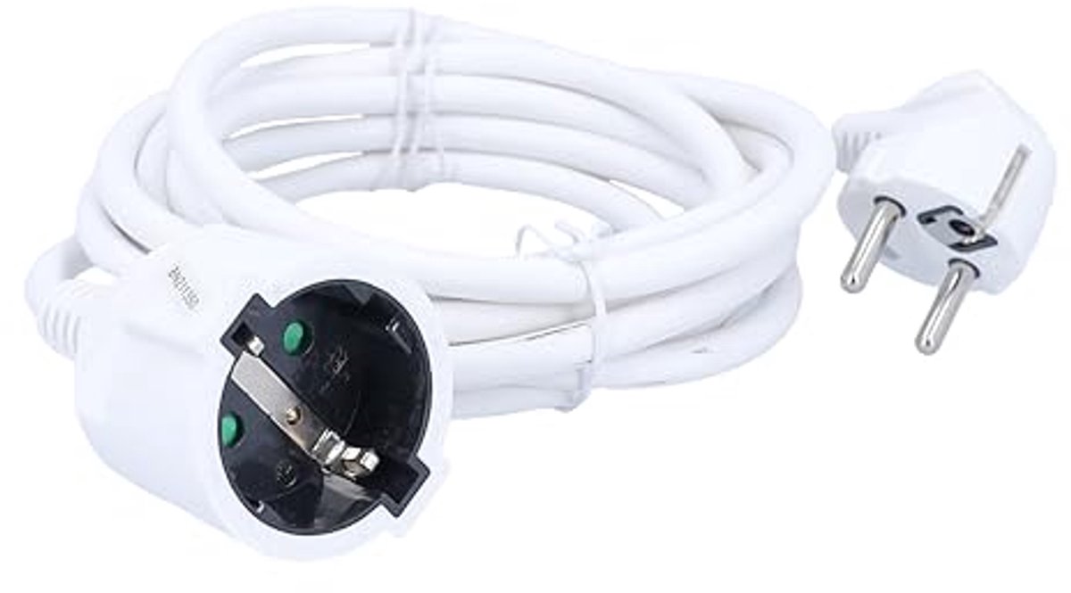 PVC Schuko Verlengkabel met EU-Stopcontact en Stekker - 3 m - 230 V/16 A - IP20