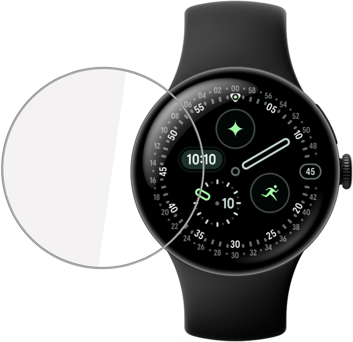 Screenprotector geschikt voor Google Pixel Watch 4 45 mm - Folie Screen Protector