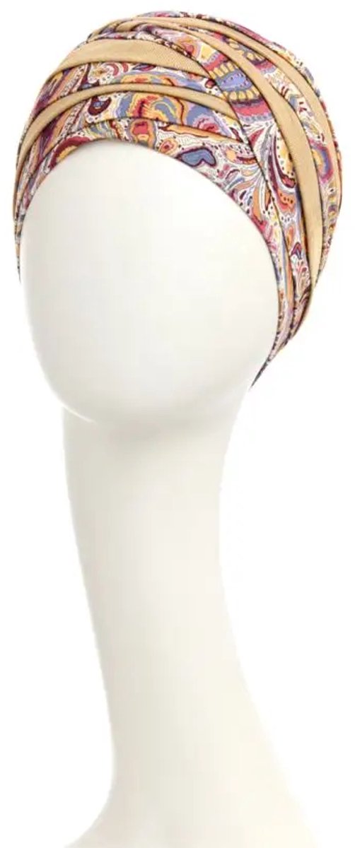 hocshanti turban w/print - christine headwear - chemo - alopecia