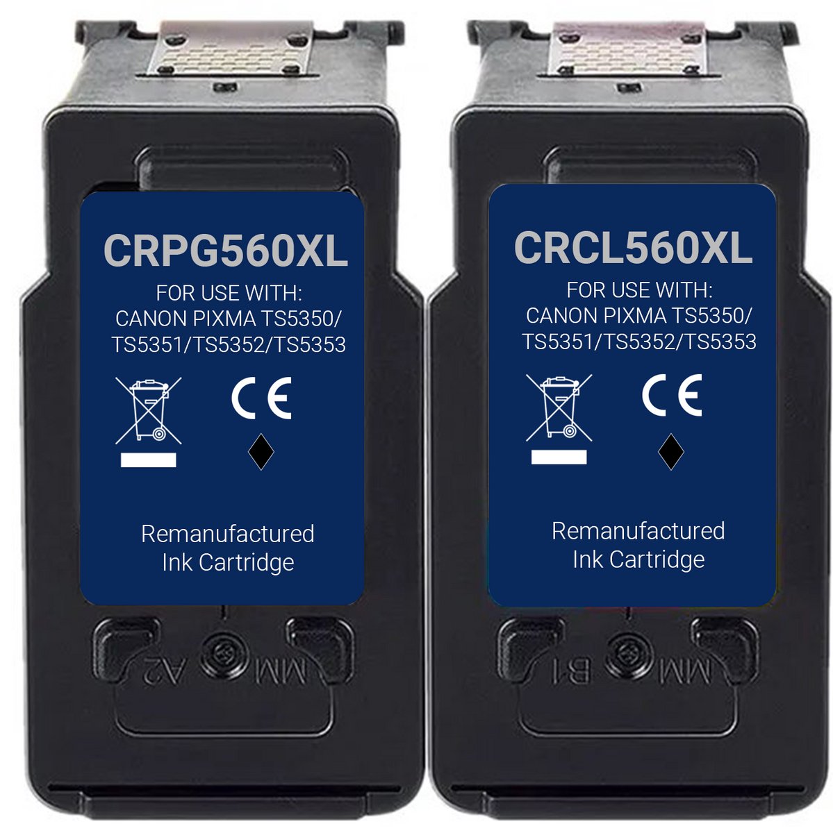 Boxstuff Inkt geschikt voor PG-560XL – Inkt Cartridge 2-pack voor Canon Pixma TS5350 / TS5351 / TS5352 / TS5353 / TS7450 / TS7451 / TS5350A / TS5400 Series / TS5450 / TS7450 Series / TS5355 Printer - Multipack Zwart