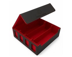 Deckmasters® - Luxe Deckbox & Kaarten Display – 4 Rijen – Geschikt voor Pokemon, TCG, MTG & Yu-Gi-Oh – capaciteit 3000+ Kaarten of 640+ Toploaders – Met Afneembaar Speelmat Deksel – PU Leer & Suède