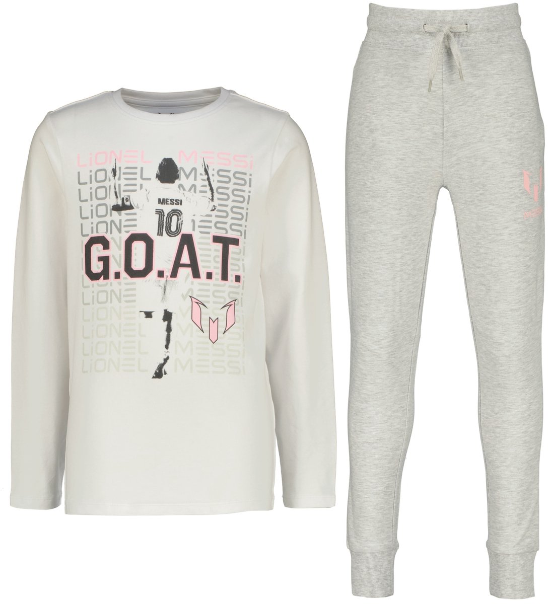 Messi Varom Jongens Pyjamaset - Real White