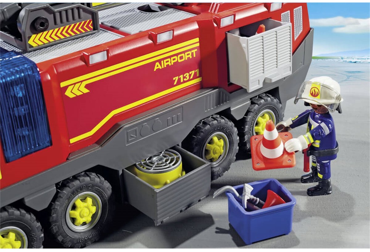 PLAYMOBIL City Action Luchthavenbrandweerwagen met licht en geluid - 71371 — afbeelding 10