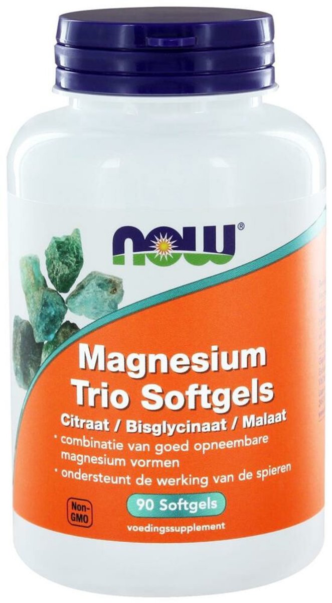 NOW - Magnesium Trio - 2 x 90 softgels - Voordeelverpakking