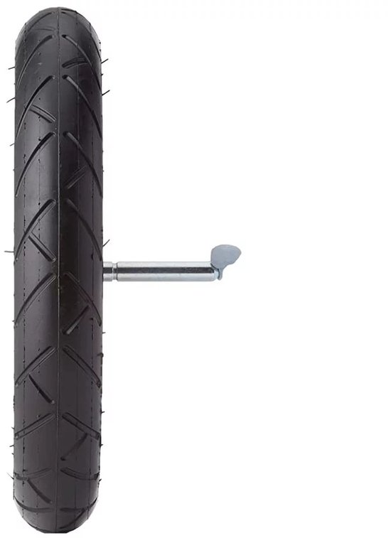 Kinderkraft Achterwiel voor Kinderwagen Moov - 12″ / 30 cm Stroller Wheel - Zwart, Origineel Vervangingsonderdeel, Licht & Eenvoudig te Monteren van Kinderkraft — afbeelding 2