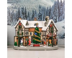 Lemax - 'The Bell & Thistle Tavern' - Verlicht gebouw met animatie & muziek/geluid - Inclusief adapter