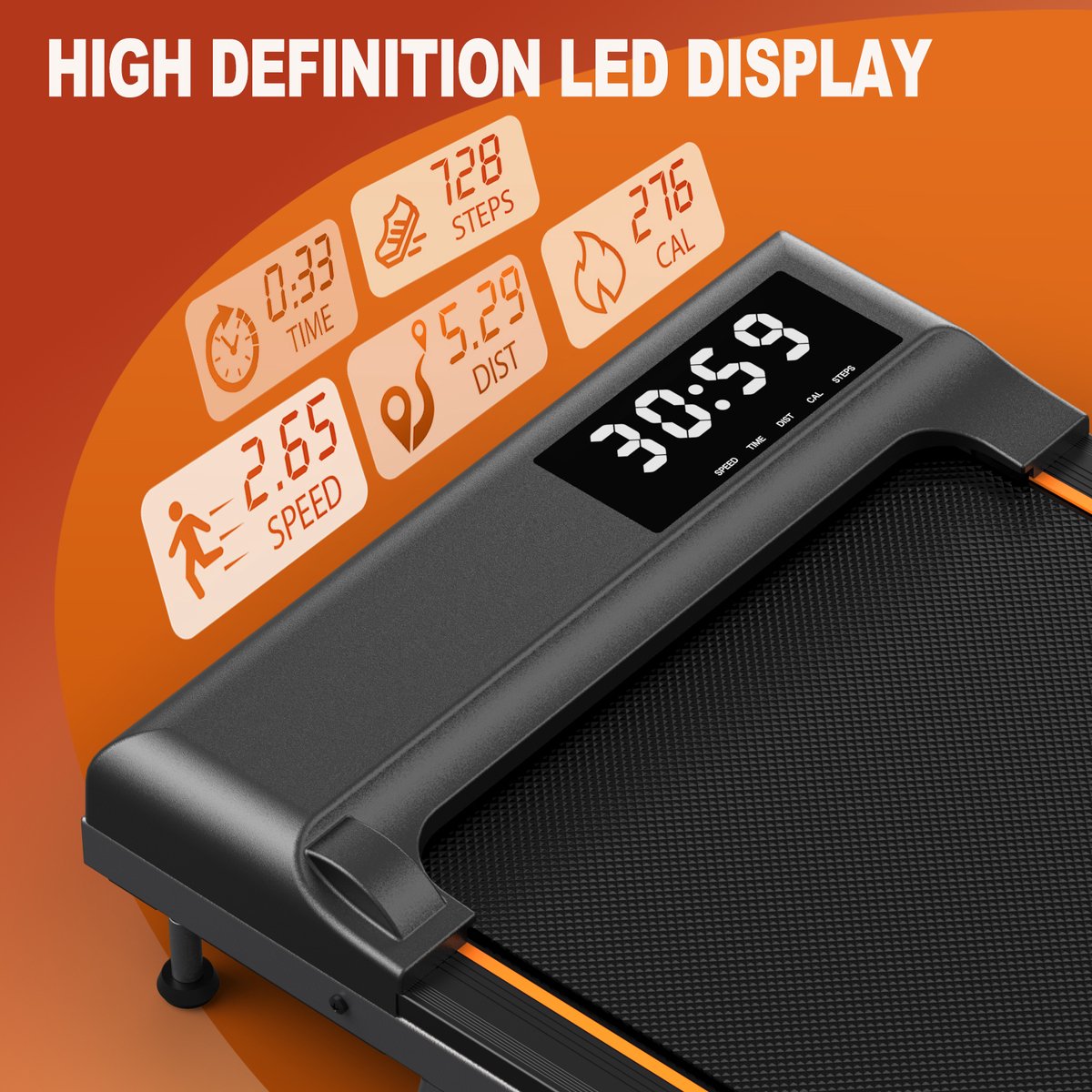 Afbeelding 2 van Mettlematic Walking Pad incl. 7-niveau helling – 2,25 pk motor – Compact loopband voor thuis – 1-6 km/h – Geen montage