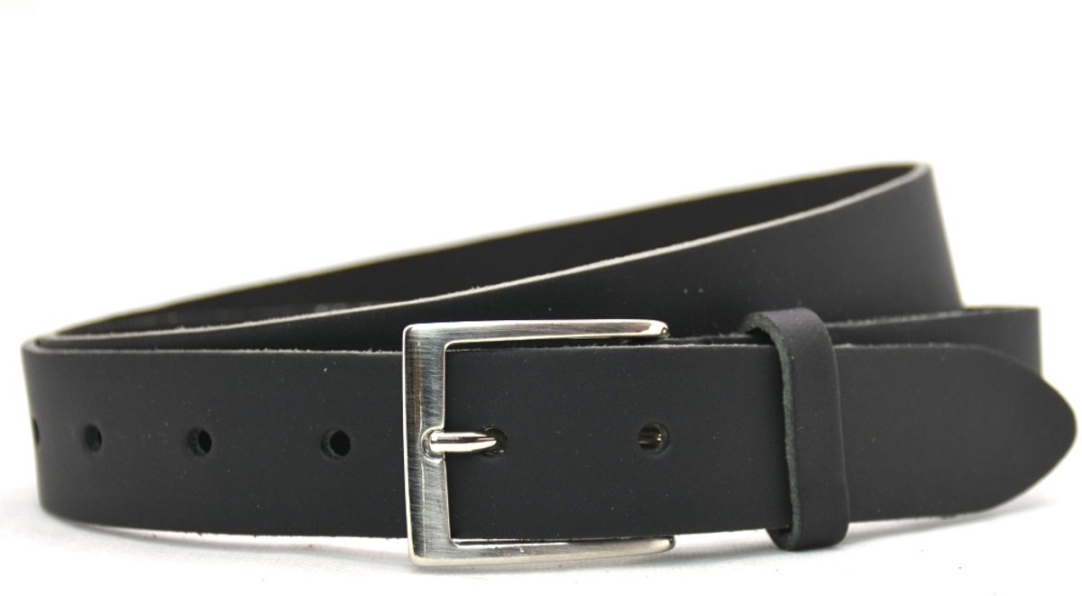 3cm zwarte riem - damesriem/herenriem - zwart - 100% leder - Maat 105 - Totale lengte riem 120 cm