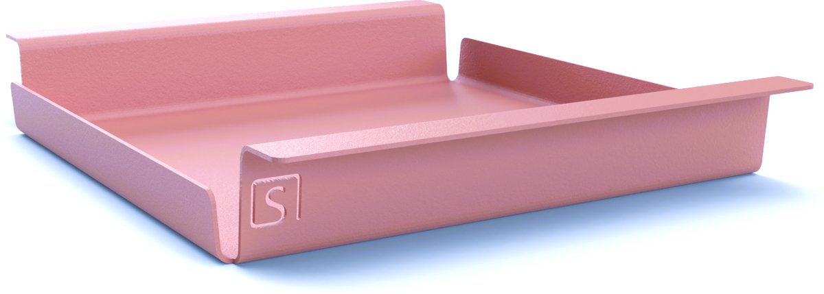 Steellish Dienblad Vierkant - Tray - Aluminium - Roze - 34 × 28 × 5cm