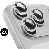 2x Screenprotector geschikt voor iPhone 17 Pro / 17 Pro Max Camera Lens Screen Protector - Zilver - Screenprotector - 2 stuks - Camera Protector geschikt voor iPhone 17 Pro Camera Protector - Gehard Glas