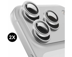 2x Screenprotector geschikt voor iPhone 17 Pro / 17 Pro Max Camera Lens Screen Protector - Zilver - Screenprotector - 2 stuks - Camera Protector geschikt voor iPhone 17 Pro Camera Protector - Gehard Glas