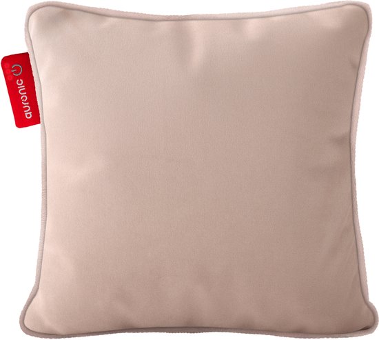 Auronic Warmtekussen - Velvet - 45x45 - Draadloos - Oplaadbaar - Elektrisch kussen - Infrarood - Poederroze