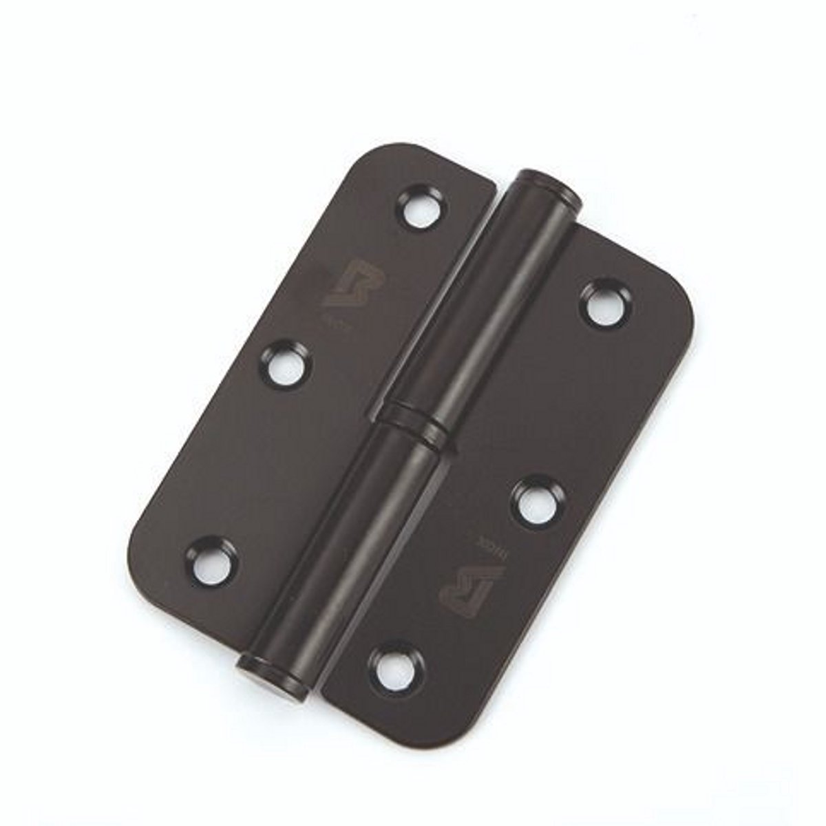 Zwart RVS Paumelle 90x65x2.5mm ronde hoek-Links