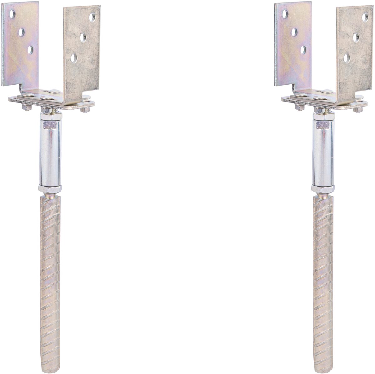 Alberts 2 x U-paaldrager, Breite 71 - 161 mm, Bodenabstand 125 - 185 mm, elektrolytisch verzinkt, dickschichtpassiviert, hoogte 110 mm