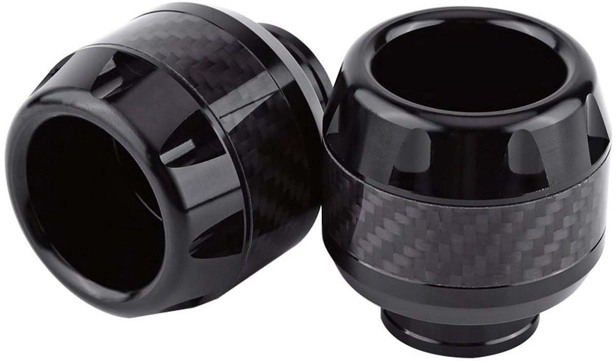 Motorcycle Voorvork Frame Sliders - 1 Paar - Carbon Fiber - Zwart - Crashbescherming