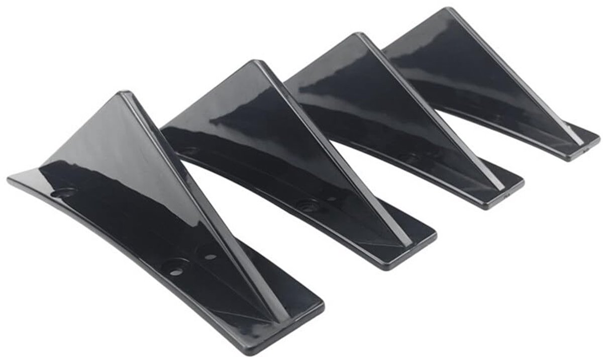 4 Pcs Auto Achterbumper Wing Lip Diffuser - Anti-Crash Spoiler Shark Fin Beschermhoes - Accessoires voor Meeste Auto's