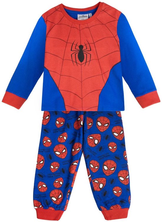 Pyjama Marvel Spider-Man Garçons – Pyjama bleu pour enfant – 100 % Katoen