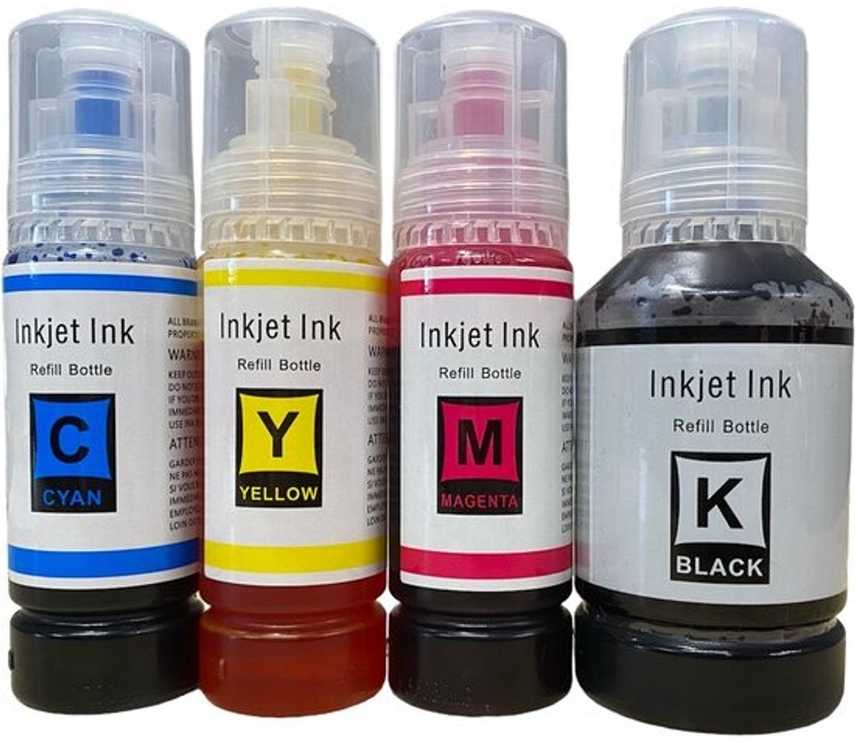 101 EcoTank set alle kleuren inktflessen huismerk geschikt voor Epson printers