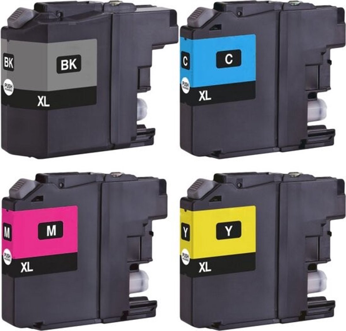 LC-223 XL Zwart + Alle Kleuren - Huismerk inktcartridge compatible met Brother DCP J4120 DW \ DCP J562 DW \ MFC J4420DW \ MFC J4620DW \ MFC J4625DW \ MFC J480 DW \ her MFC J5320 DW \ MFC J5620 DW \ MFC J5625 DW \ MFC J5720 DW \ MFC J680 DW