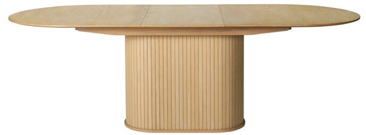 Eettafel Nola eikenhout Ovaal uitschuifbaar 95x180-230 CM - Naturel
