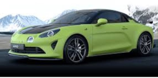 Renault Alpine A110 R Turini 2025 Matte Acide Groen Model 1/43 Norev