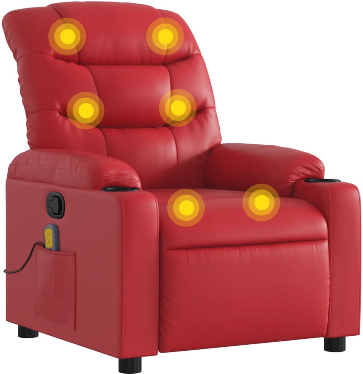 vidaXL Massagestoel - verstelbaar - kunstleer - rood