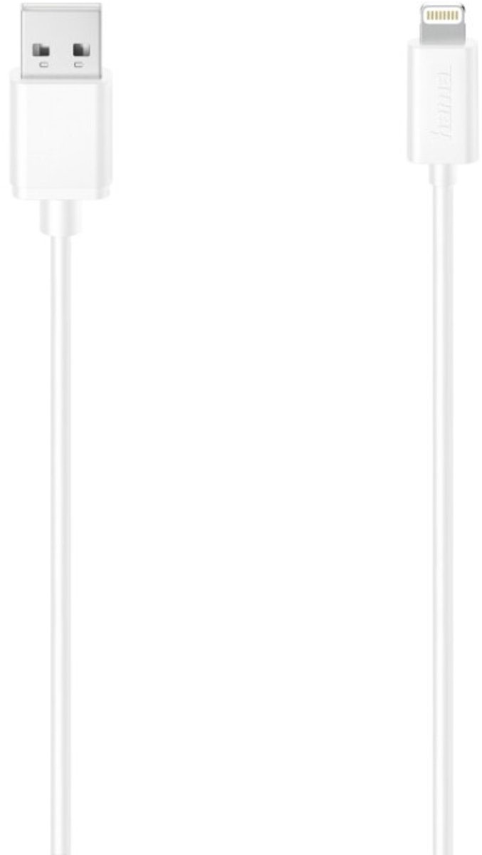 Hama USB naar Lightning Kabel - Oplaadkabel geschikt voor iPhone / iPad - MFI gecertificeerd - 2.4A USB 2.0 - 480Mbps - 150cm - Wit