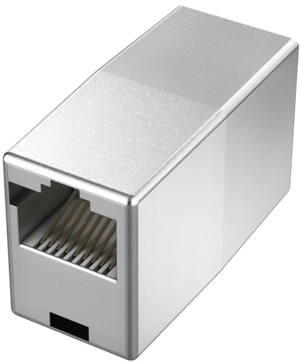 Hama RJ45-koppeling Netwerk Adapter CAT 5e [1x RJ45-bus - 1x ] Zilver