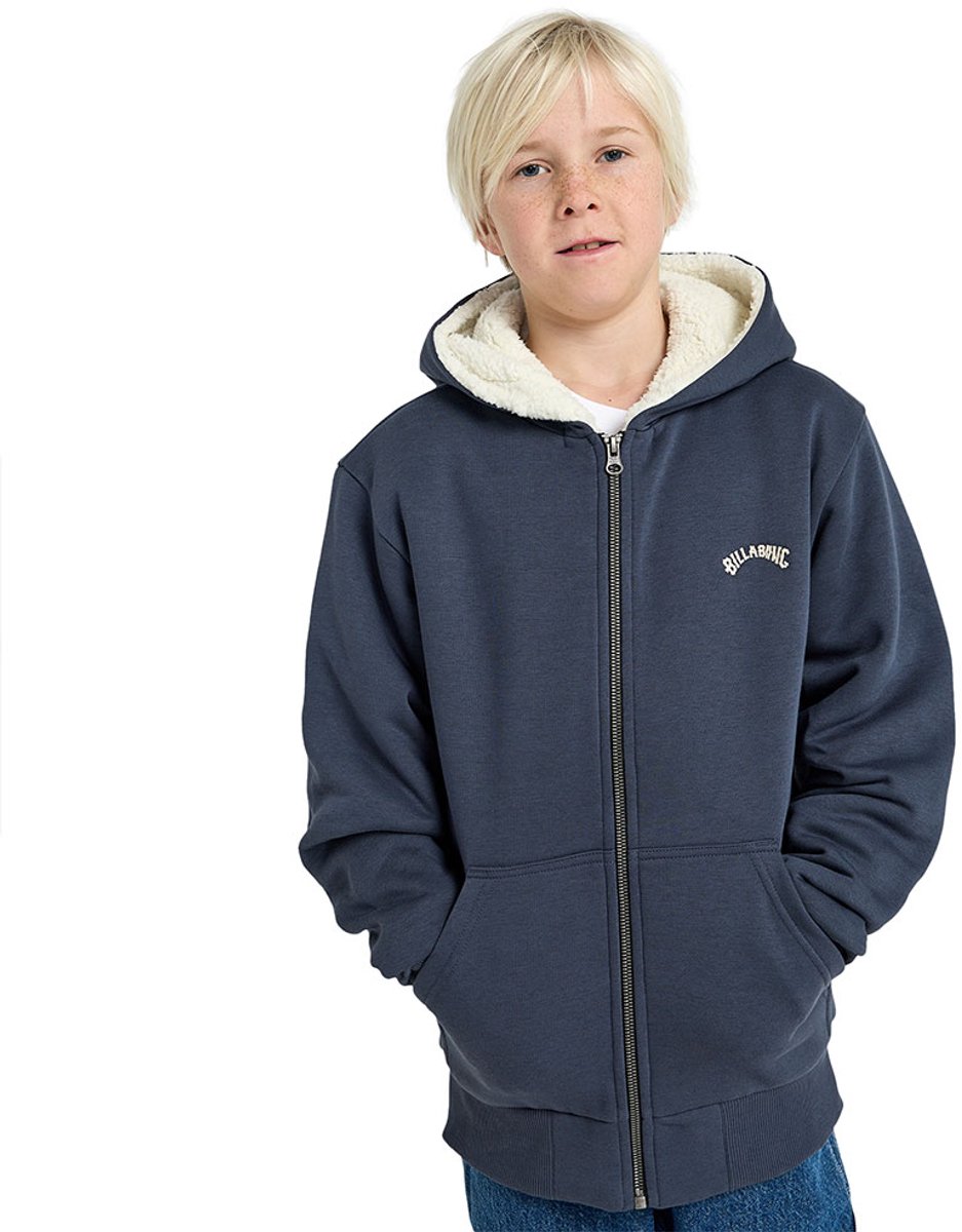 Billabong Arch Sherpa Sweatshirt Met Rits 14 Years Jongen Blauw