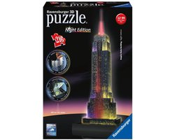 Ravensburger Empire State Building Night Edition - 3D Puzzel gebouw van 216 stukjes