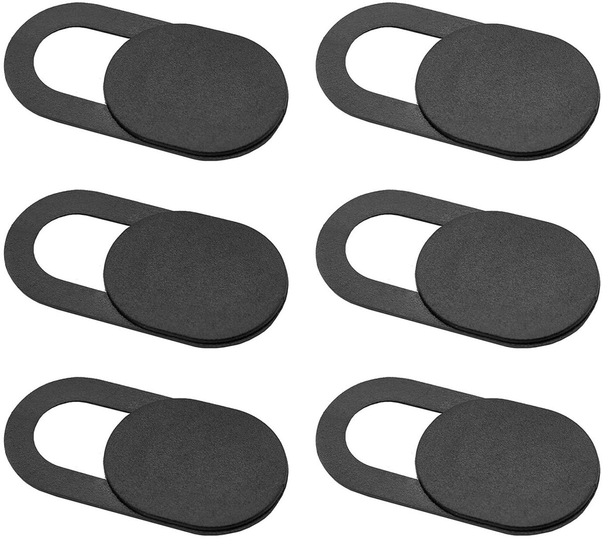Image of [6 stuks] Webcam Cover Slide – Ultra Dun Camera Cover Privacy Bescherming – Laptop, Smartphone, Tablet, MacBook, iPad, iPhone, PC – Zwart – ANMI