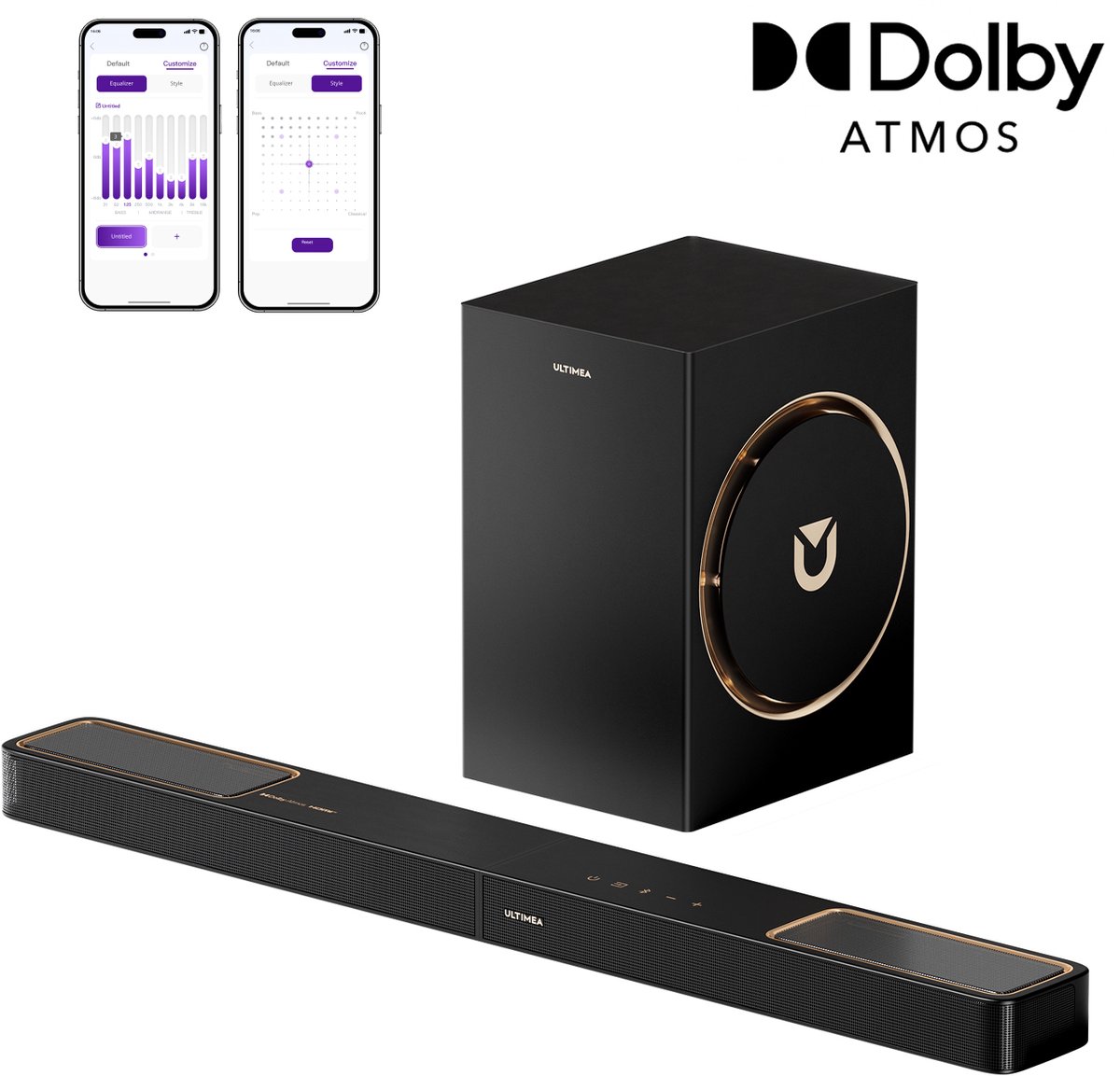 ULTIMEA Skywave F30 Boom - 3.1.2 Dolby Atmos Soundbar met 6,5" subwoofer - Zwart