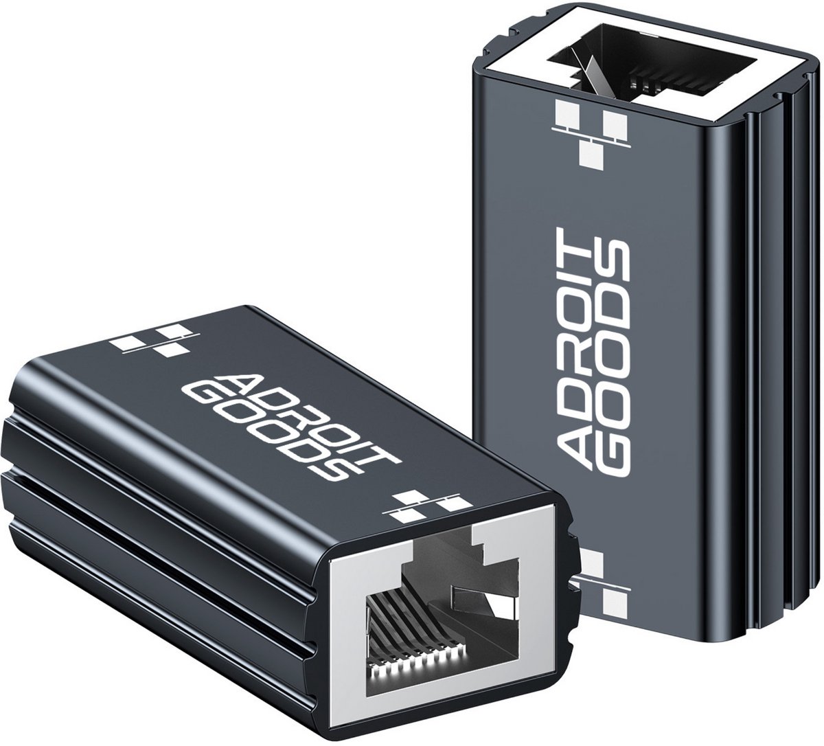 AdroitGoods RJ45 Ethernet Verlengstuk - 1 Gbps - Koppelstuk Internetkabel - Voor Cat 6/ Cat 5a - Netwerkconnector - 1 Stuk - Zwart
