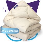 Slaapspeciaal eazydekbed Essential 240x220 cm - BEIGE - Dekbed Zonder Overtrek – Gekleurd Dekbed – Hoesloos Dekbed - Wasbaar Dekbed - Luxe Gelvezels - Anti-Allergisch & Perfect Voor Elk Seizoen - Lits Jumeaux - 30 Dagen Proefslapen