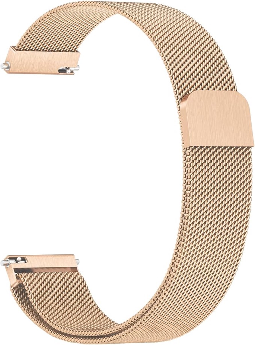 Armband voor Garmin Vivoactive 4S/Venu 3S/Venu 2S/Vivomove 3S armband voor dames en heren, 18 mm roestvrij staal, mesh, metalen reservearmband voor Garmin Forerunner 255S/265S