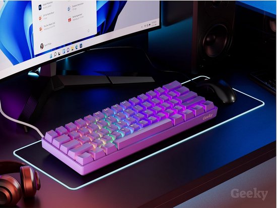 60% Hot Swap Mechanisch Gaming Toetsenbord met RGB Achtergrondverlichting voor PC en Mac — afbeelding 5
