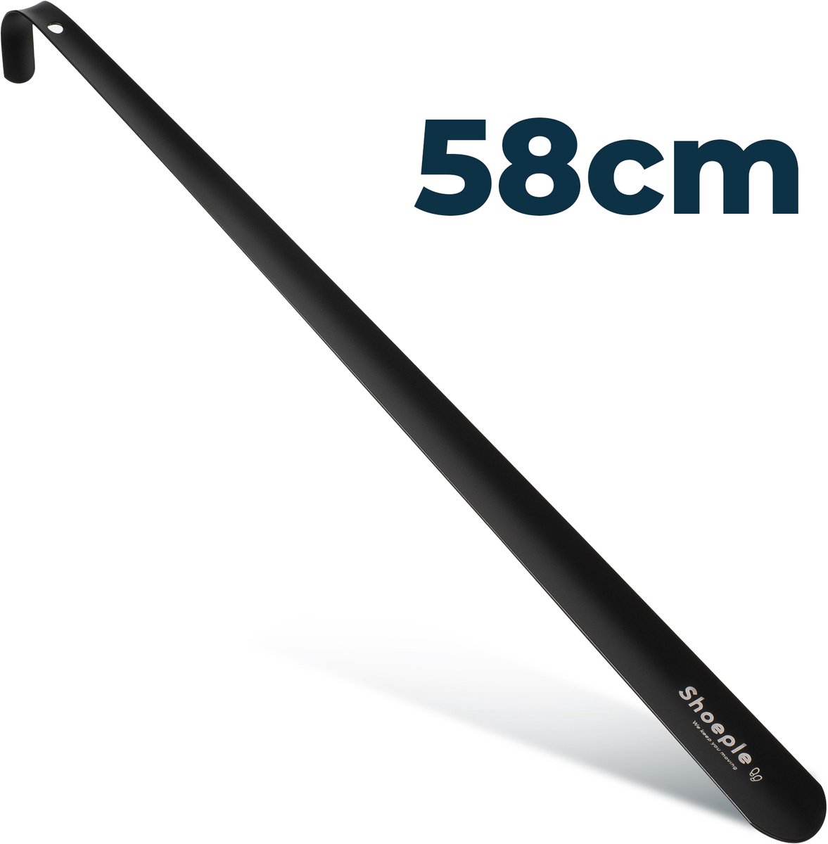 Shoeple Schoenlepel - 58cm Lang - RVS Duurzaam en extra sterk - Zwart