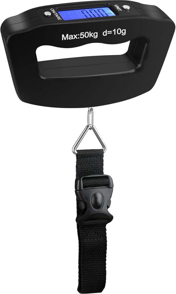 Digitale Bagageweegschaal tot 50 kg - LCD Display, Compact en Draagbaar