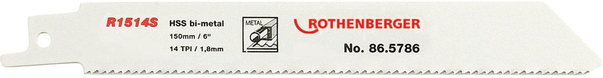 ROTHENBERGER Universeel zaagblad, 150x20x0,9, 14 TPI (5 stuks) - 865786