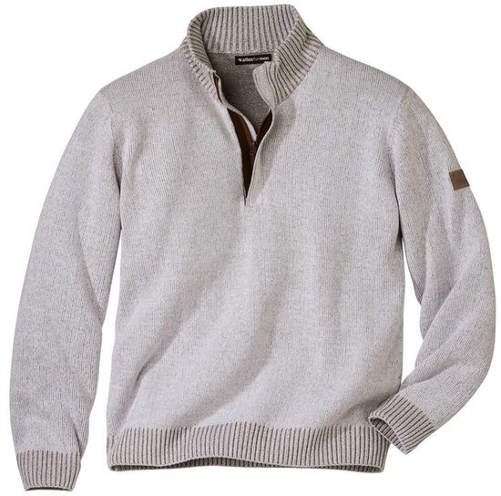 ATLAS POUR HOMME - Pull homme col montant et fermeture éclair - Confortable, chaud et disponible en grandes tailles du M au 5XL - XL