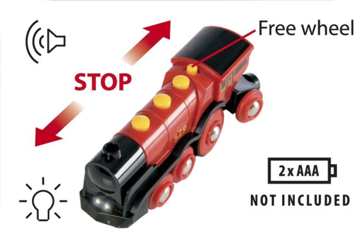 BRIO Rode locomotief op batterijen - 33592 — afbeelding 18
