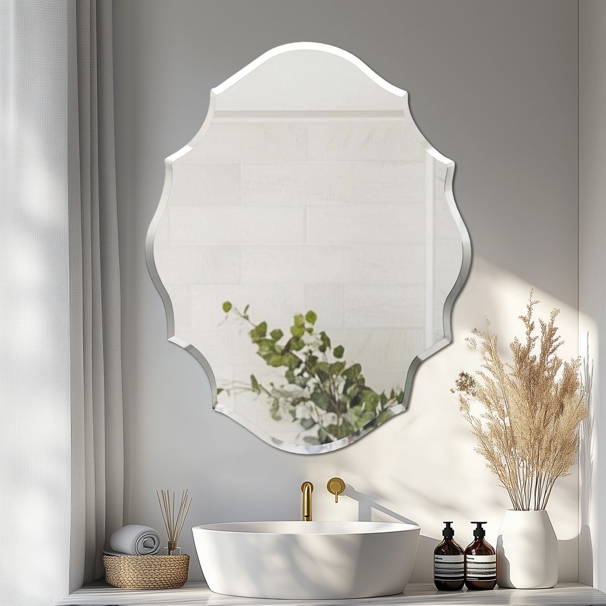 Artloge Wandspiegel - Onregelmatige - Frameloos - Beveled Rand - 63.5x81.3cm