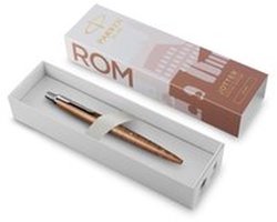 Parker Jotter balpen | Speciale editie | Rome Brons met chroomafwerking | Blauwe inkt | Geschenkverpakking