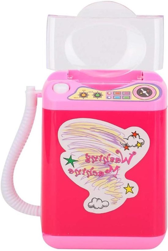 Foto: Allecto plus mini make up borstelreiniger apparaat simulatie wasmachine voor meisjes dames schoonmaken